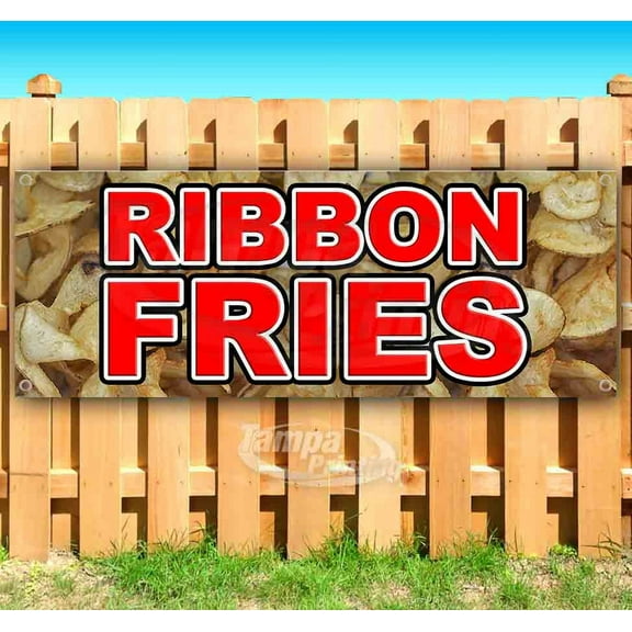 Ribbon Fries 13 oz Vinyl Banner With Metal Grommets
