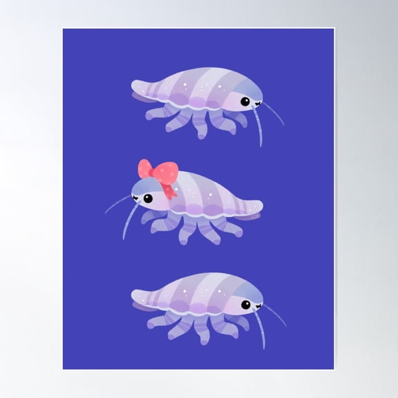 Ribbon Giant Isopod Poster Wall Art, Modern Wall Decor For Living Room Bedroom, 12x18 UNFRAMED
