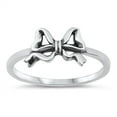 thumbnail image 1 of Ribbon Gift Love Knot Prize Ring .925 Sterling Silver Band Jewelry Female Male Unisex Size 10, 1 of 4