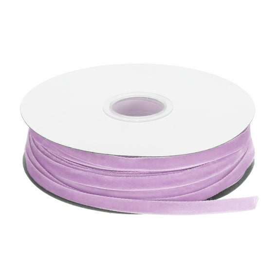 Uxcell Velvet Ribbon Wrapping 1/4" x 50 Yard Purple Single Face Craft Velvet