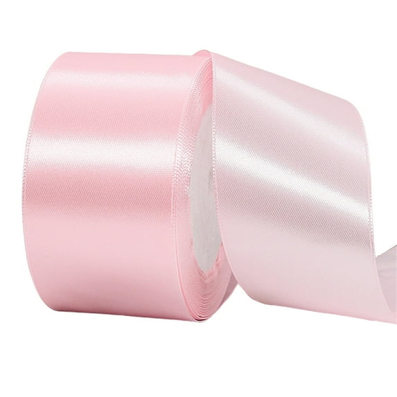 Ribbon For Gift Wrapping,2 Inch X 24 Yards Satin Ribbon,Ribbons For Crafts,Fabric Ribbons For Gift Wrapping, Flower Bouquets Crafts,Wreath,Christmas,Gift Bow,Wedding Party Decoration,Pink