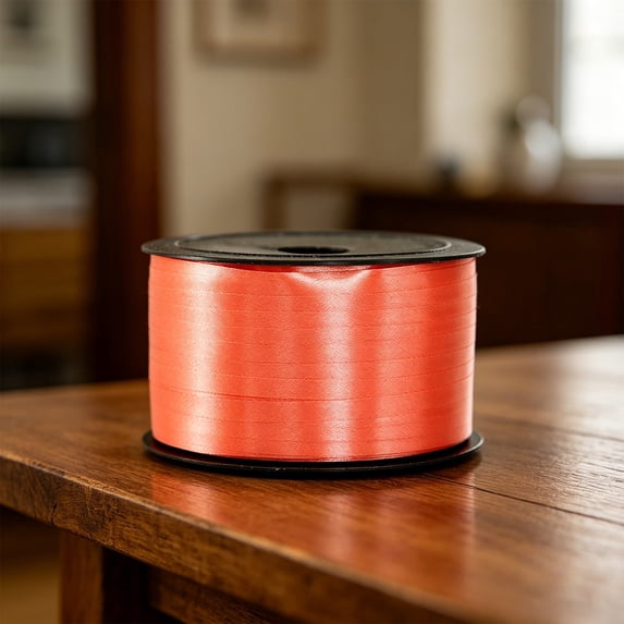 Ribbon For Gift Wrapping,Curling Ribbon Orange 100 Yards String Roll Plastic Decorative Ribbon for Wedding Party Decoration Crafts Flower Bouquet,0.5cm Wide
