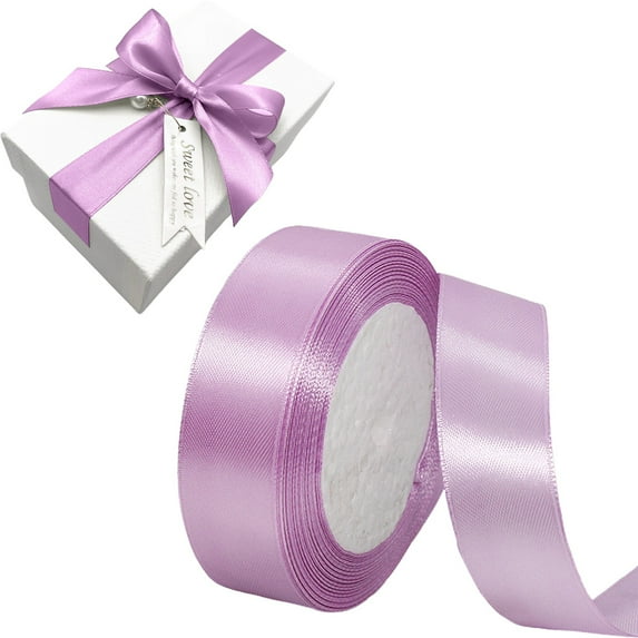 Ribbon for Gift Wrapping, Satin Fabric Ribbons Satin Ribbon for Gift Wrapping Happy Birthday Party Decorations,1" X 25 Yard Craft Fabric Ribbon for Flower Bouquet Bridal Party Decoration