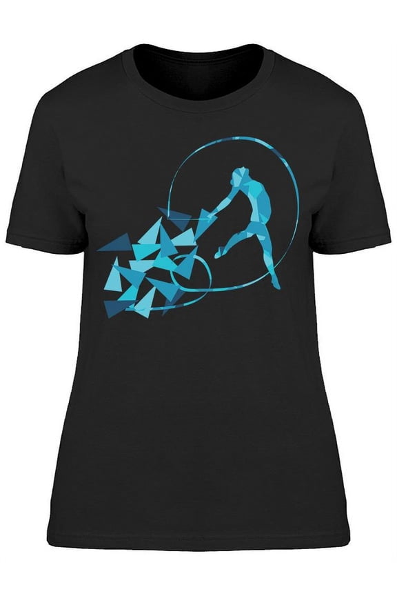 Ribbon Gymnast Polygon Design  T-Shirt Women -Image by Shutterstock, Female Medium