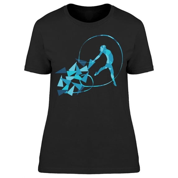 Ribbon Gymnast Polygon Design T-Shirt Women -Image by Shutterstock, Female Small