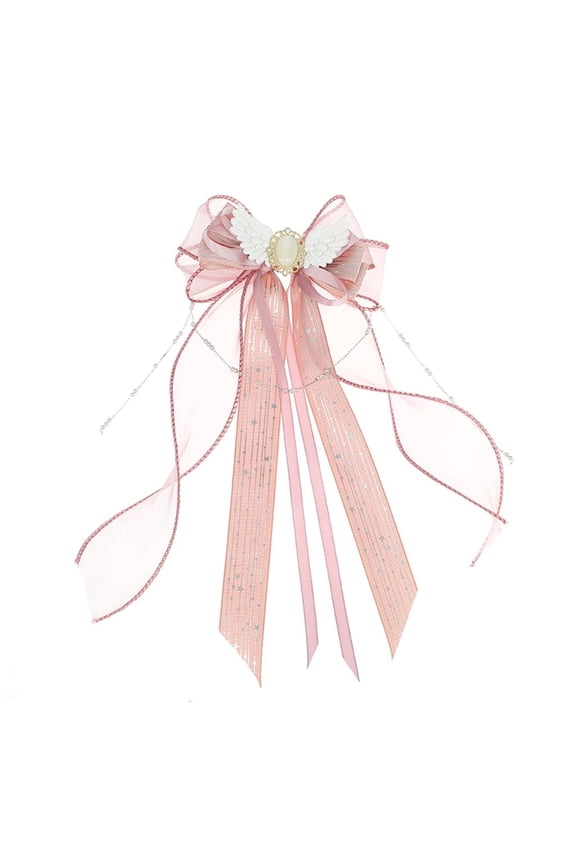 Ribbon Hair Bows for Teens 2000s Cats Eye Wing Hair Clip Women Hair Styling Tool Bowknot Hair Clip Girl Hair Decor