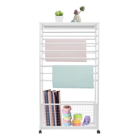 Ribbon Modern Holder Organizer Rack Large Capacity Ribbon Stand Organizer White