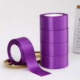 thumbnail image 1 of Ribbon Polyester Holiday Decorations 4cm Cake Packaging Variety Of Colors Simplicity Weave A Bow Single-Sided Ribbon Wreath Festival Christmas Valentine Gift Dark Purple 22m, 1 of 5