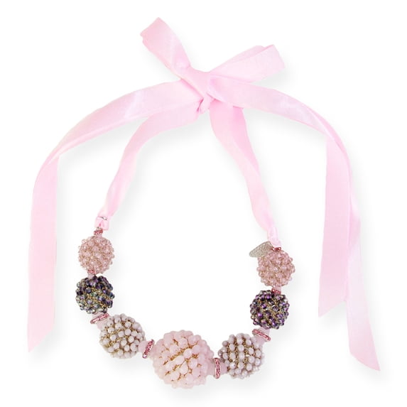 Ribbon Raspberry Collar Necklace