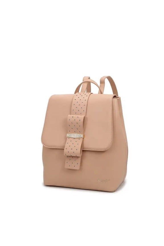 Ribbon Romance Travel Backpack with Rhinestones