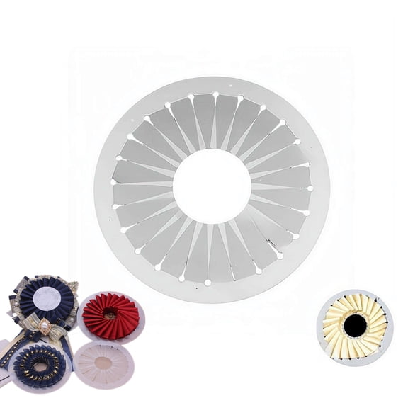 Ribbon Rosette Maker, Rosette Maker Badge Button Ornament, Satin Ribbon Ruffle MakerTool, Badge Button Ornament Flower Making Tool, DIY Fabric Bow Pleat Board Template Set for Beginners