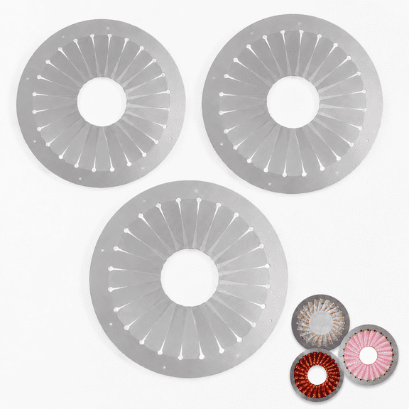 Ribbon Rosette Maker Template, DIY Ribbon Flower Making Tool for Fabric Flowers, Bows and Craft Projects, Available in 3.54", 4.72" and 5.91"