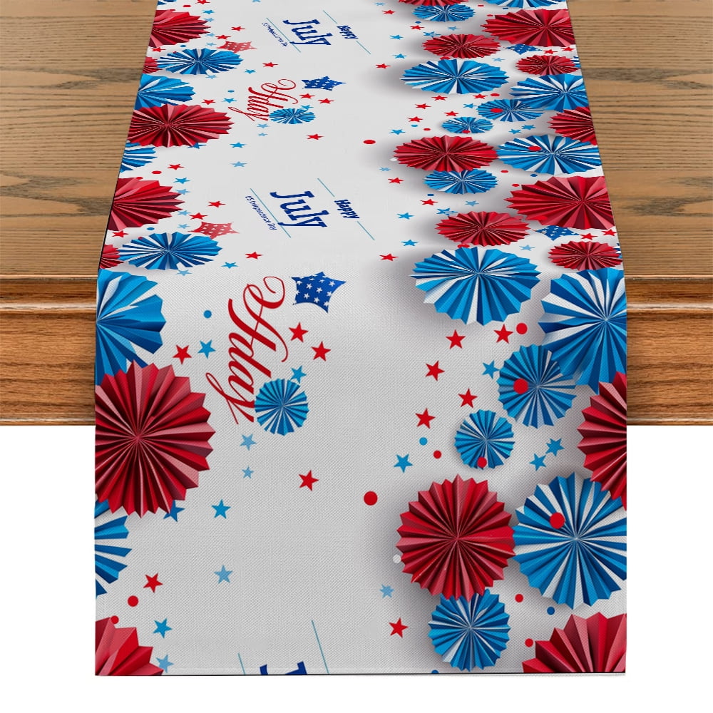 Ribbon Runners for Dining Table ration Accessories Independence Day ...