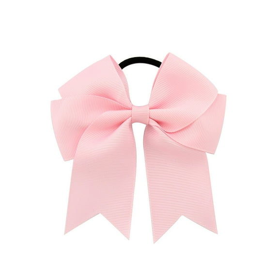 Ribbon Satin Fishtail Bow Hair Ties And Headbands Everyday Wear,Light Pink One Size
