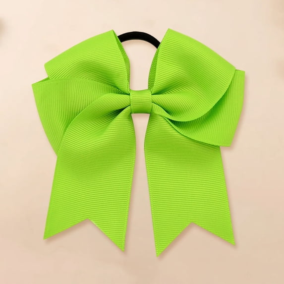 Ribbon Satin Fishtail Bow Hair Ties And Headbands For Girls Everyday With Timeless And Versatile Wear, Green