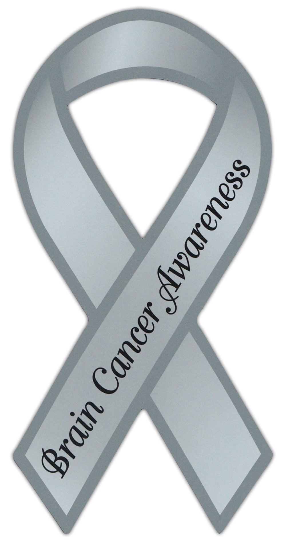 Ribbon Shaped Awareness Support Magnet - Brain Cancer - Cars