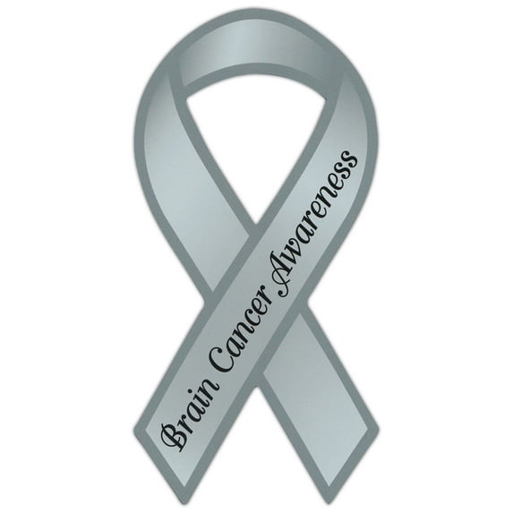 Ribbon Shaped Awareness Support Magnet - Brain Cancer - Cars, Trucks, SUVs, Refrigerators