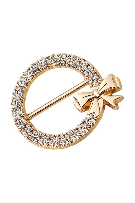 Ribbon Slider DIY Bridal Chic Craft Rhinestone Buckle for Belt Hairbow Girls Aureate Round