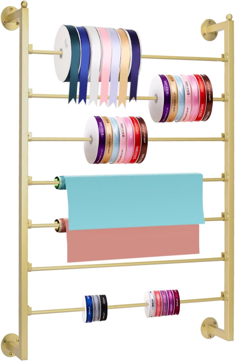 Wall Ribbon Rack Ribbon Storage Organizer,Wall Mounted Ribbon Holder Rack,7 Tier Large ...