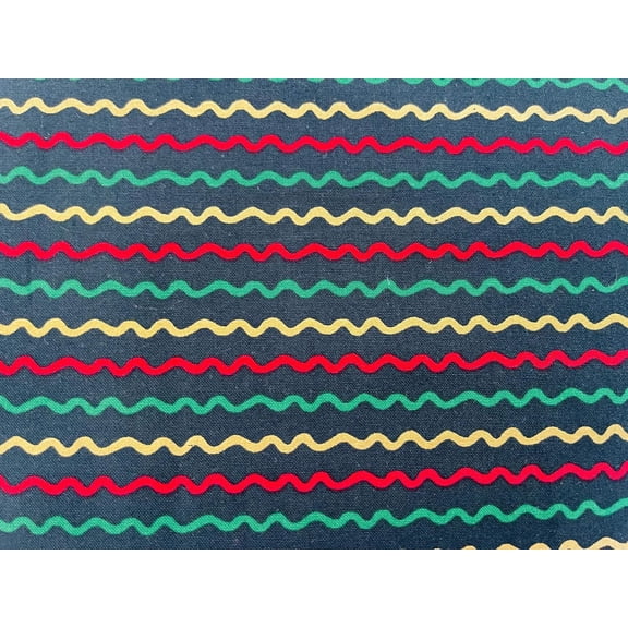 Ribbon Stripe-Evergreen Metallic Fabric-Holiday Classics