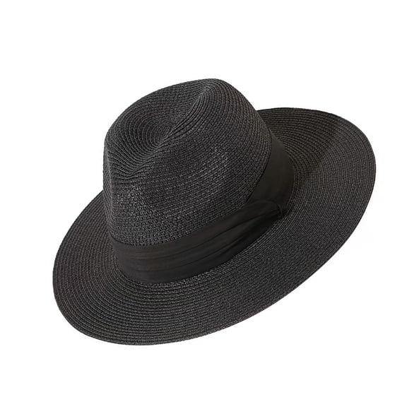 Ribbon Sunproof Straw Hat for Adult Sun Protective Hat Travel Vacation Hat Photography Panama Hat for Beach Wear