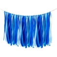 thumbnail image 1 of Ribbon Tassel Garland, Blue Fabric Banner Backdrop Bunting Hanging Decoration for Baby Shower, Weddings, Birthday, Anniversary, Graduation Party Decor, 1 of 6