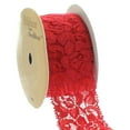 thumbnail image 1 of Ribbon Traditions 1.5" Stretch Elastic Lace Trim Red 5 Yards, 1 of 2