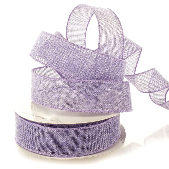 Ribbon Traditions 1.5" Wired Burlap Ribbon Lavender 10 Yards