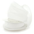 thumbnail image 1 of Ribbon Traditions 1.5" Wired Suede Velvet Ribbon White 25yd, 1 of 3