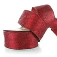 thumbnail image 1 of Ribbon Traditions 2 1/2" Wired Glitter Ribbon Scarlet Maroon - 10 Yards, 1 of 2