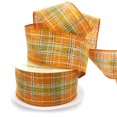 thumbnail image 1 of Ribbon Traditions 2 1/2" Wired Ribbon Fall Harvest Plaid Burlap 25 Yards, 1 of 1