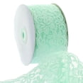 thumbnail image 1 of Ribbon Traditions 2.25" Stretch Elastic Lace Trim Pastel Green 25 Yards, 1 of 2