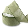 thumbnail image 1 of Ribbon Traditions 2.5" Wired Burlap Ribbon 577 Sage Green 25 Yards, 1 of 2
