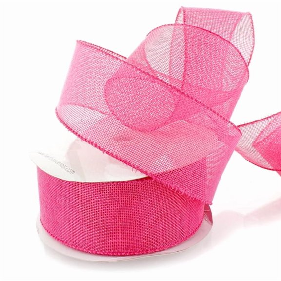 Ribbon Traditions 2.5" Wired Burlap Ribbon Red 10 Yards
