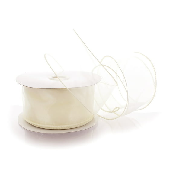 Ribbon Traditions 2.5" Wired Sheer Organza Ribbon