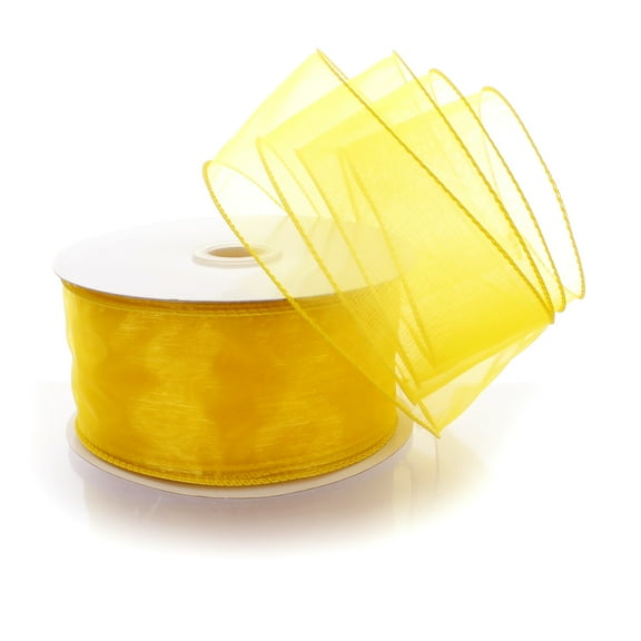 Ribbon Traditions 2.5" Wired Sheer Organza Ribbon