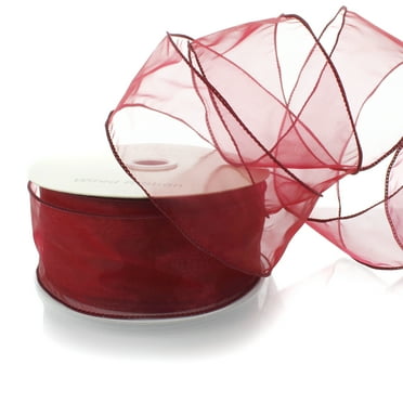 Ribbon Traditions 2.5" Wired Sheer Organza Ribbon
