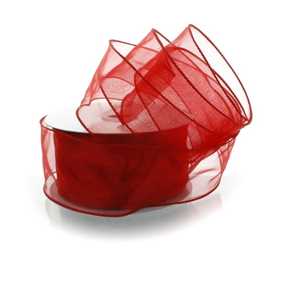 Ribbon Traditions 2.5" Wired Sheer Organza Ribbon