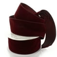 thumbnail image 1 of Ribbon Traditions 2.5" Wired Suede Velvet Ribbon Burgundy - 10 Yards, 1 of 2