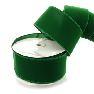 Green and White Gingham Grosgrain Ribbon - 5/8in. Width - 25 Yards