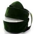 thumbnail image 1 of 2.5" Wired Suede Velvet Ribbon Moss Green - 25 Yards, 1 of 2