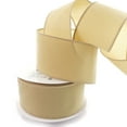 thumbnail image 1 of Ribbon Traditions 2.5" Wired Suede Velvet Ribbon Natural - 25 Yards, 1 of 2
