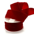 thumbnail image 1 of Ribbon Traditions 2.5" Wired Suede Velvet Ribbon Red - 25 Yards, 1 of 2
