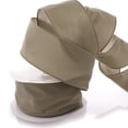 thumbnail image 1 of Ribbon Traditions 2.5" Wired Suede Velvet Ribbon Taupe - 10 Yards, 1 of 2