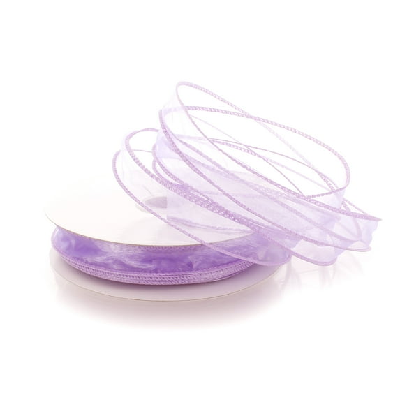 Ribbon Traditions 7/8" Wired Sheer Organza Ribbon Lavender 10 Yards