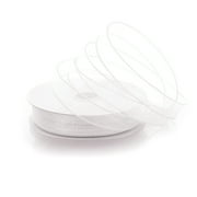 Ribbon Traditions 7/8" Wired Sheer Organza Ribbon White 10 Yards