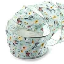 Ribbon Traditions Floral Wild Horses Wired Ribbon 2 1/2" by 10 Yards