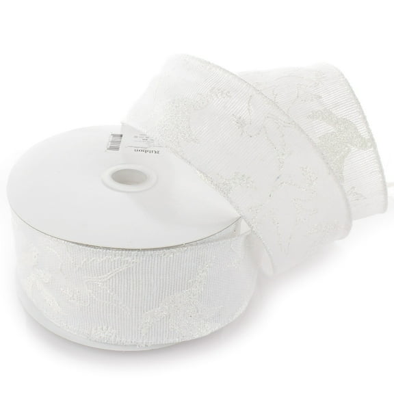 Ribbon Traditions Peace Dove Wired Ribbon 2 1/2" By 25 Yards - White