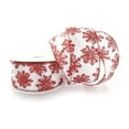 thumbnail image 1 of Ribbon Traditions Wired Ribbon Christmas Red Glitter Poinsettia 2 1/2" by 25 Yards, 1 of 3