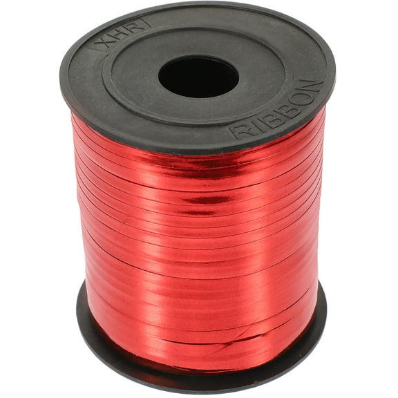 FENGGUIQU Red PVC Ribbon Roll for Party Decorations, Balloon Tying, Wrapping, Crafts, and Event Supplies